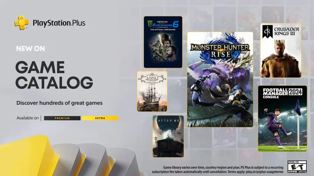 Monster Hunter Rise, After Us, Anno 1800 și altele sunt gratuite cu PS Plus Extra/Premium în iunie