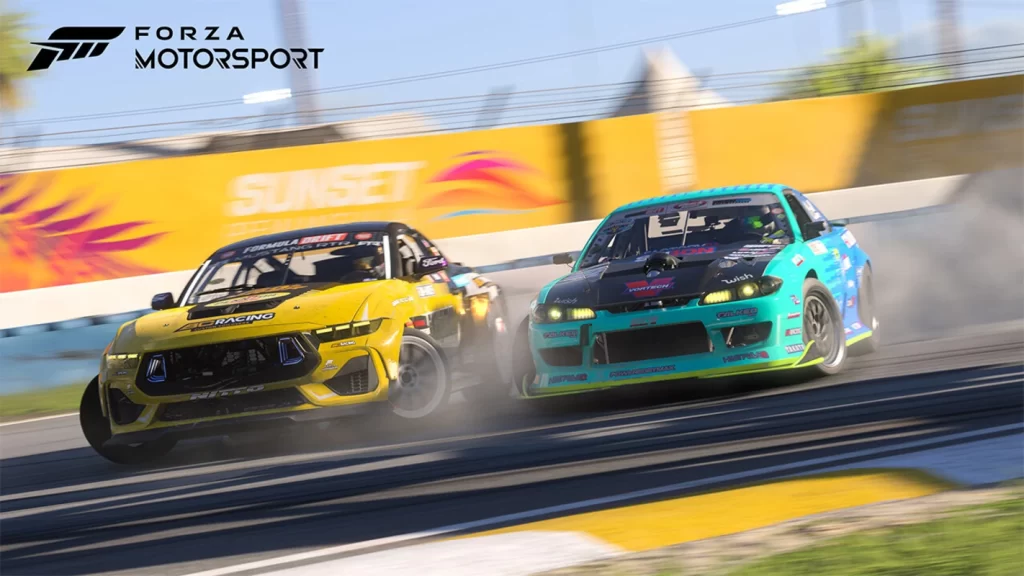 Drift Pony Cars pe Sunset Peninsula în Forza Motorsport